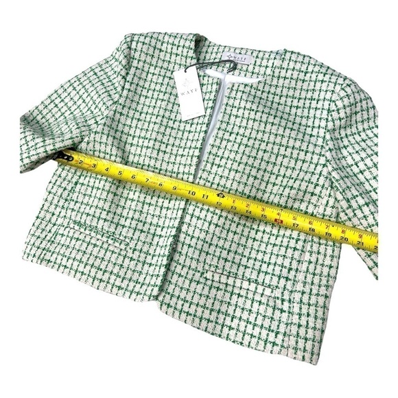 Wayf Where Are You From Cropped Jacket Set Green/Cream NWT Women’s Size M - Picture 14 of 16